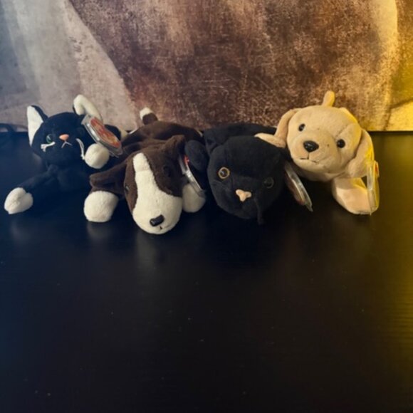 Ty Beanie Babies 4 Total - Picture 1 of 16